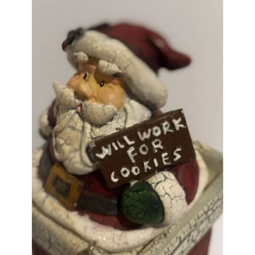 Santa Claus Christmas Chimney Will Work For‎ Cookies Candle Holder New Creative